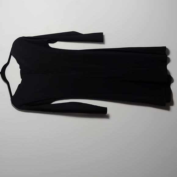 GIORGIO ARMANI Black Long Sleeve Sheath Dress Scooo Neck Knee-Length Size 40 US4 - Picture 10 of 16